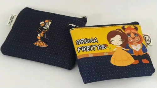 Porta moeda _ a bela e a fera