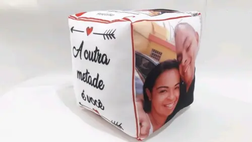 presente dia dos namorado - almofada cubo