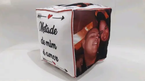presente dia dos namorado - almofada cubo