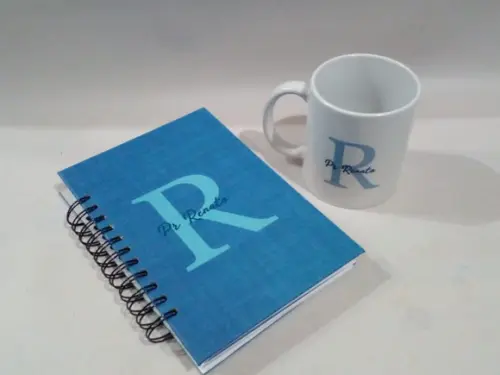 Presente Personalizado _kit Agenda com Caneca