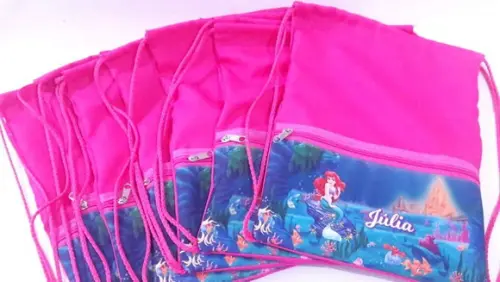 Saco Mochila Pequena Sereia