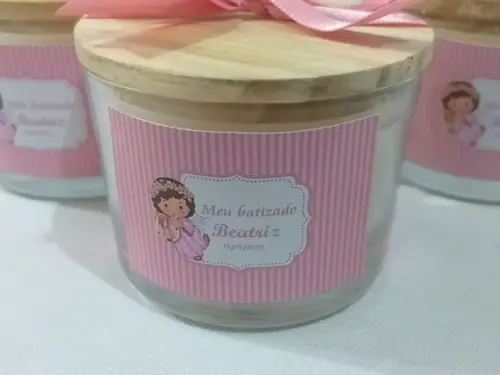 Lembrancinha Batizado - Vela Aromática