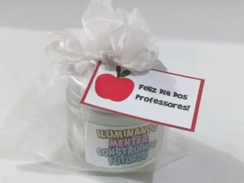 Lembrancinha Dia dos Professores - Vela Aromática