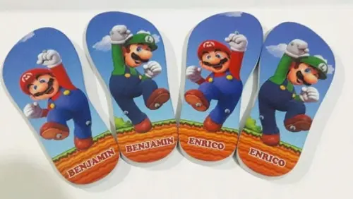 Lembrancinha Mario Bross - Chinelo