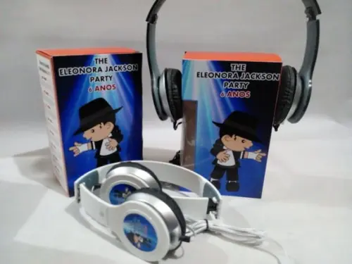 Lembrancinha Michael Jackson _ Fone de Ouvido