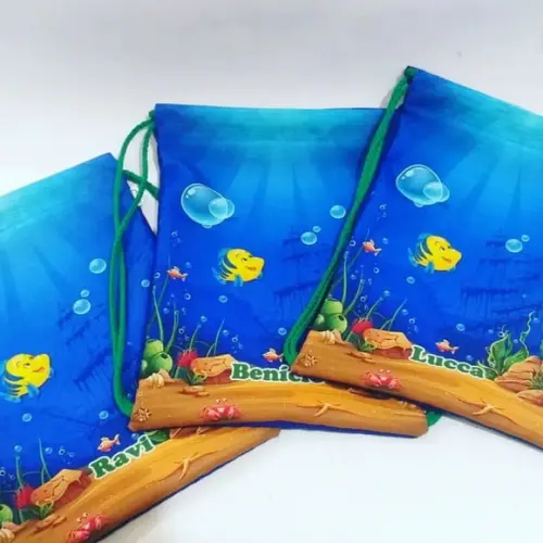 Lembrancinha Pequena Sereia - Mochila Saco