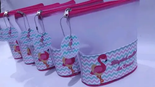 Porta biquini flamingo