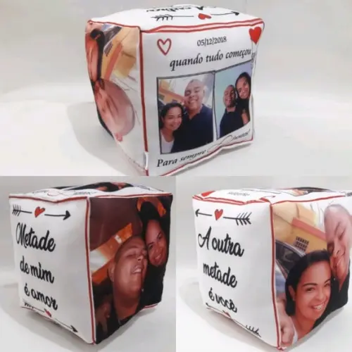presente dia dos namorado - almofada cubo