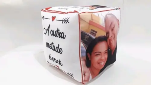 presente dia dos namorado - almofada cubo