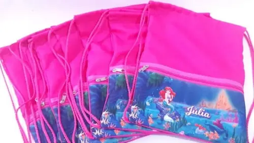 Saco Mochila Pequena Sereia