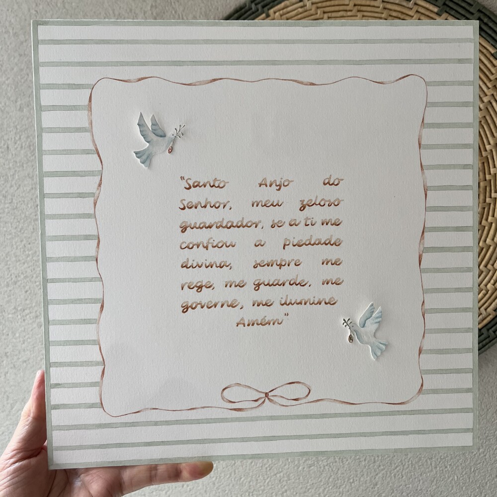 Quadro Oração do Santo Anjo