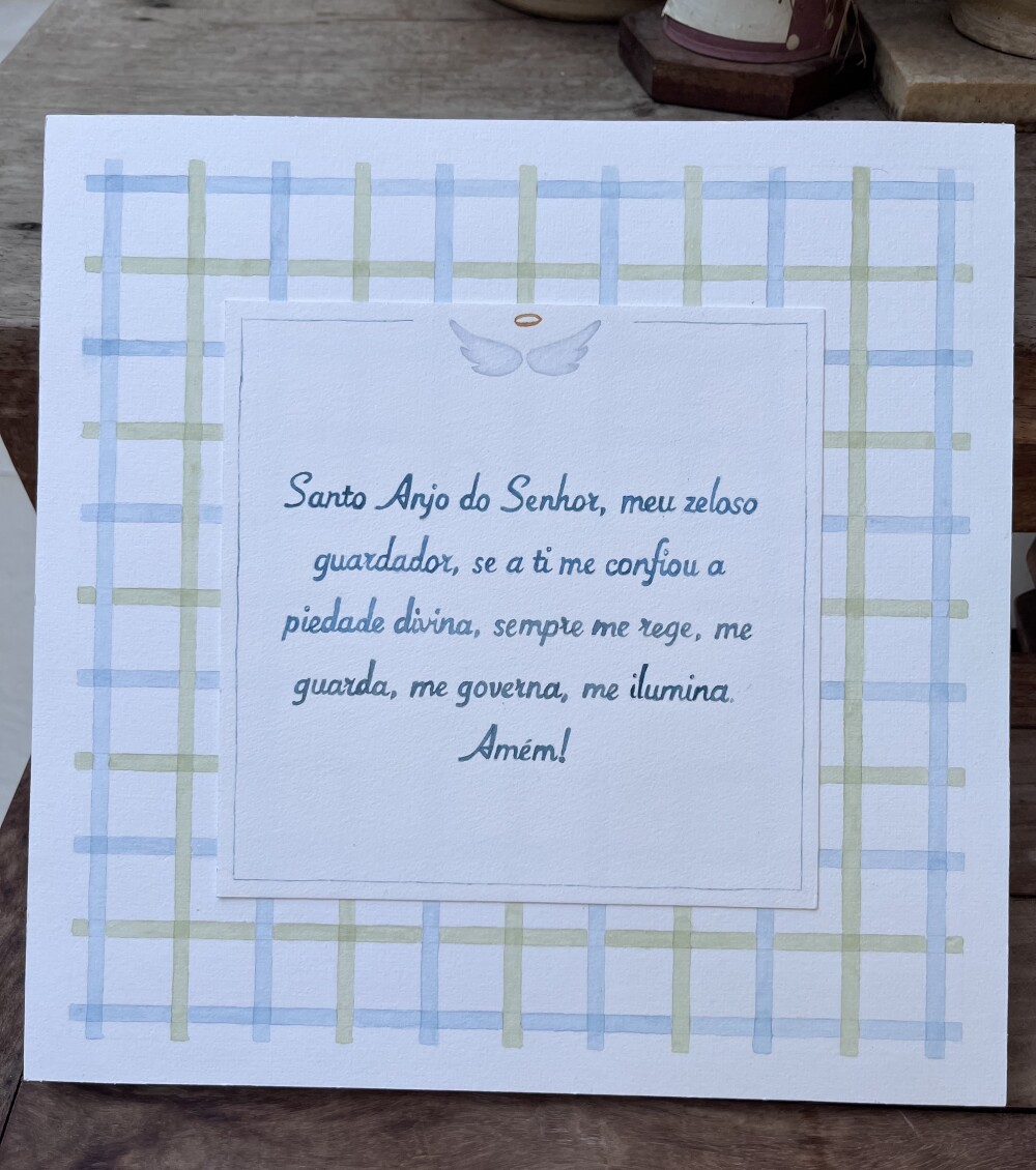 Quadro Oração do Santo Anjo