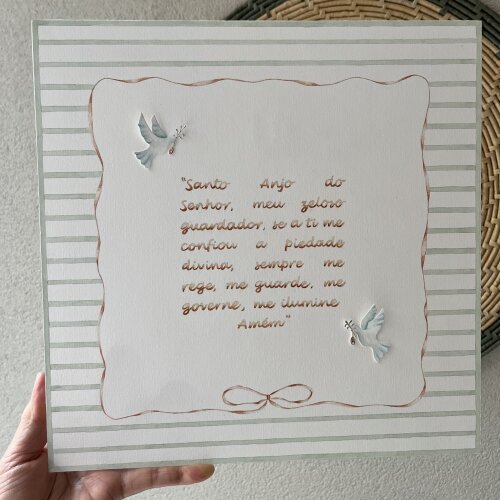 Quadro Oração do Santo Anjo