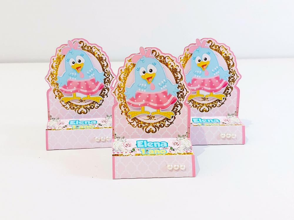 Porta Bis Duplo Galinha Pintadinha Rosa Candy Menina