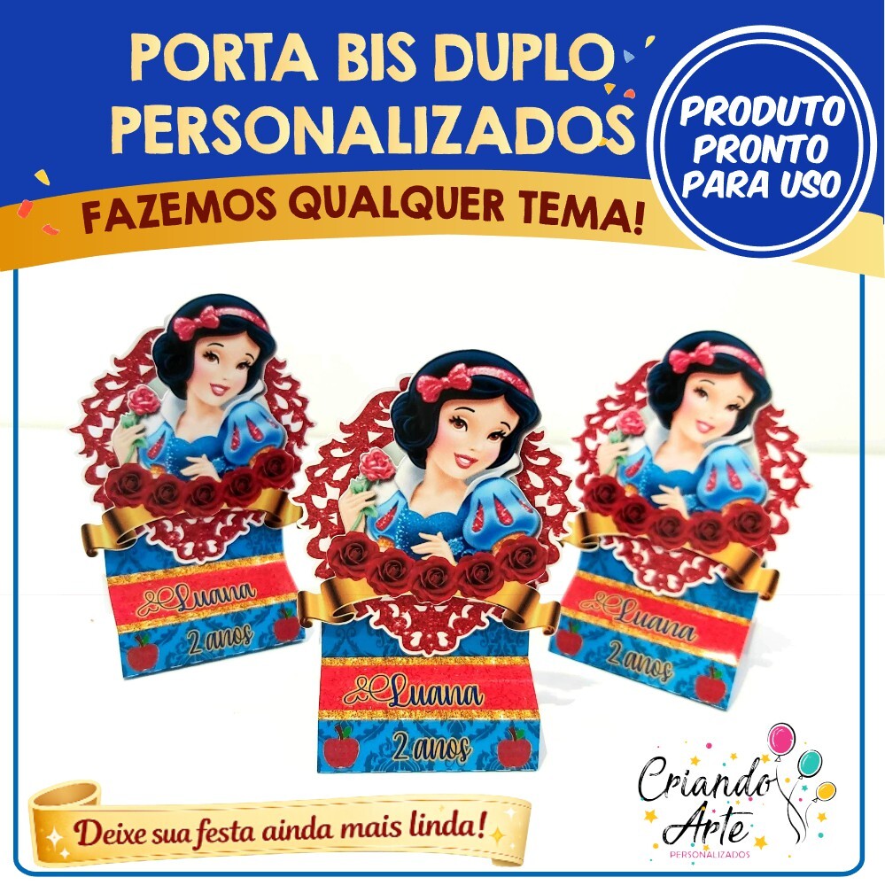 Porta Bis Duplo Branca de Neve Luxo