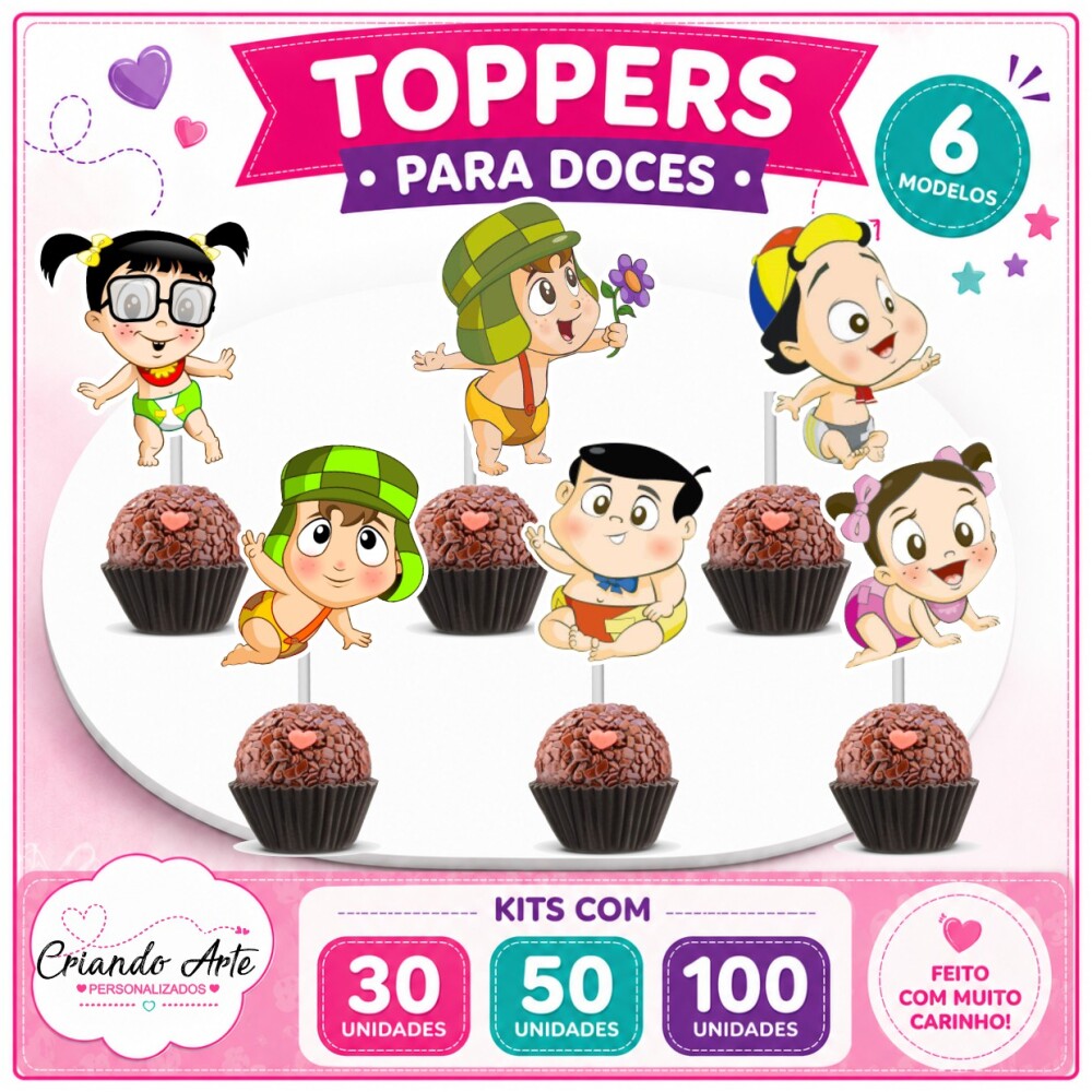 Topper Chaves Baby - 100 Unidades