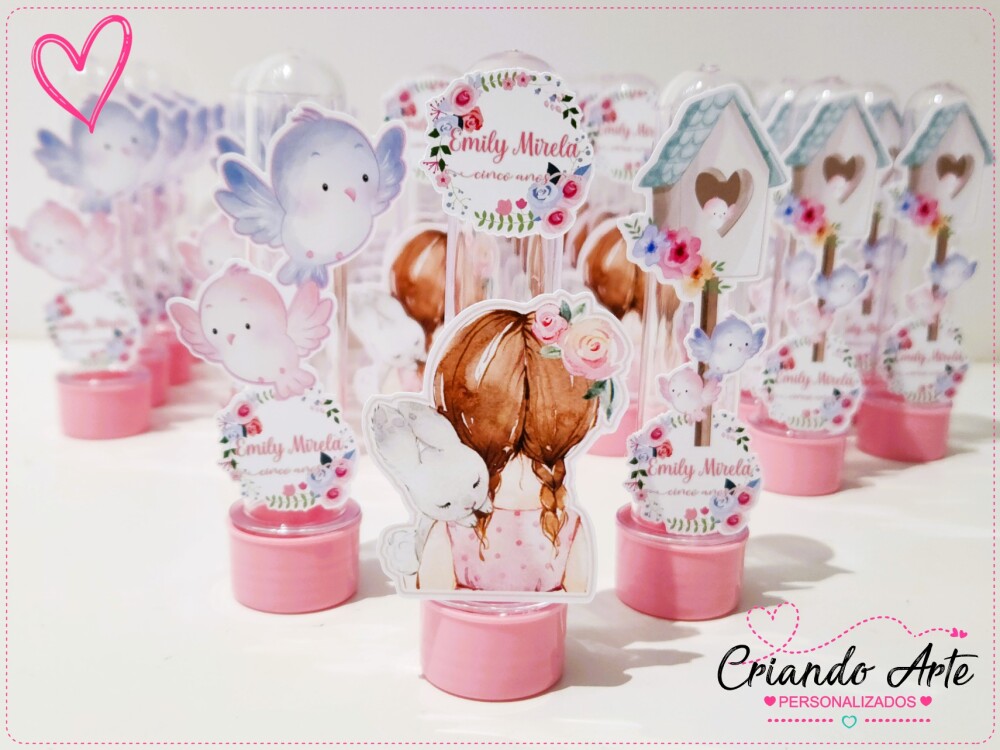 Tubete Personalizado Jardim Encantado Menina