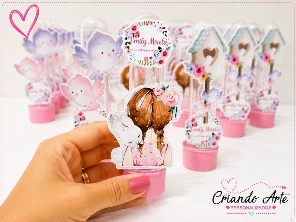 Tubete Personalizado Jardim Encantado Menina