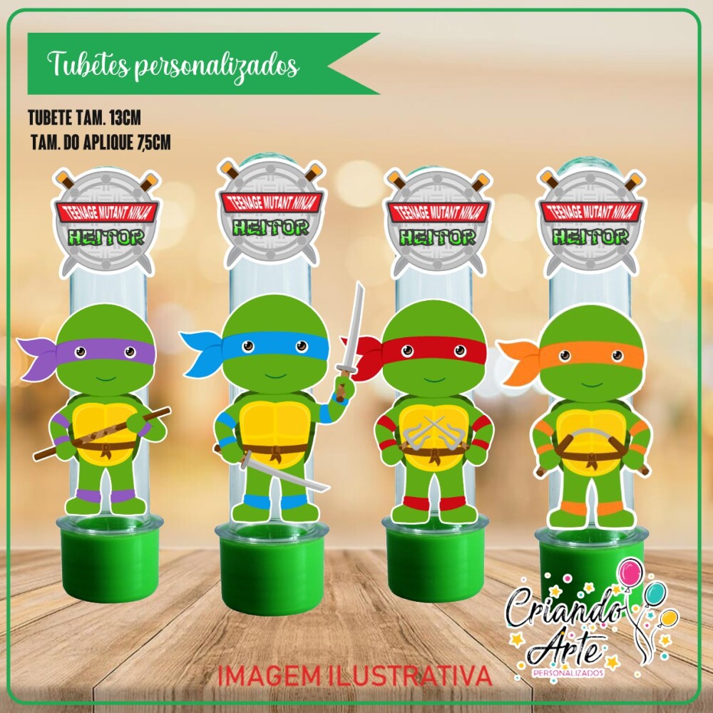 Tubete Personalizado Tartarugas Ninja