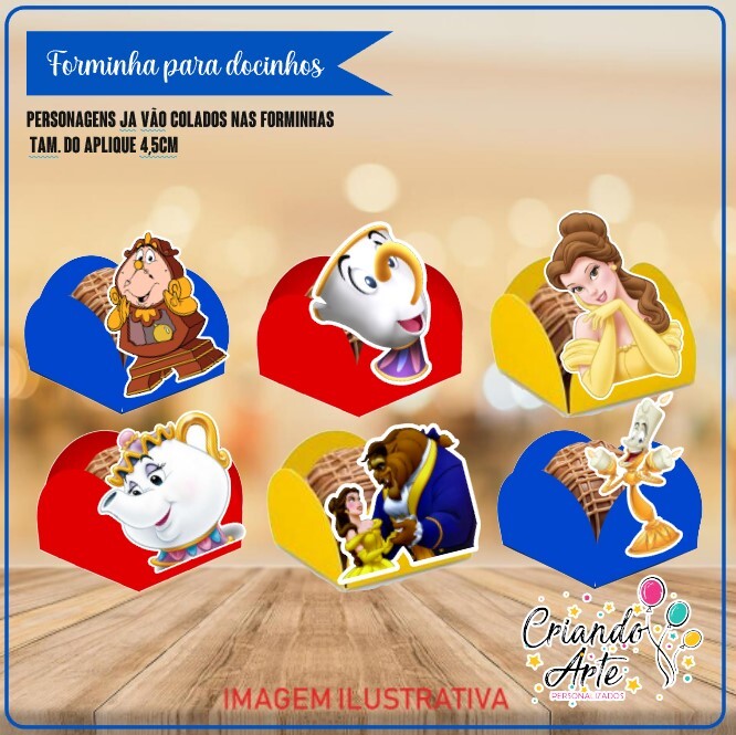Forminhas a Bela e a Fera - 100 Unidades