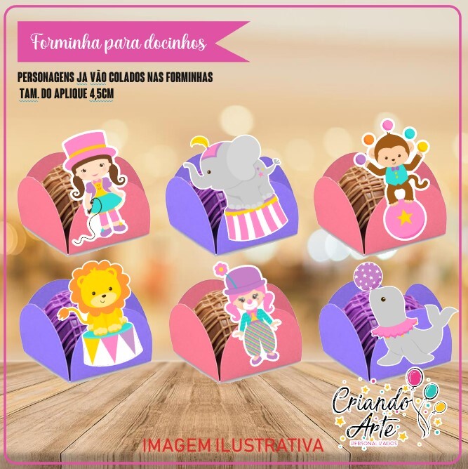 Forminhas Circo Rosa - 100 Unidades