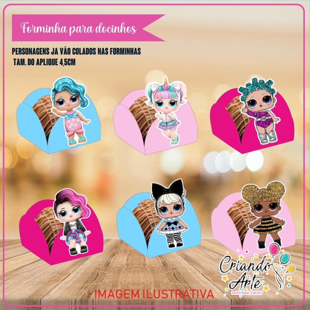 Forminhas Lol Surprise - 100 Unidades