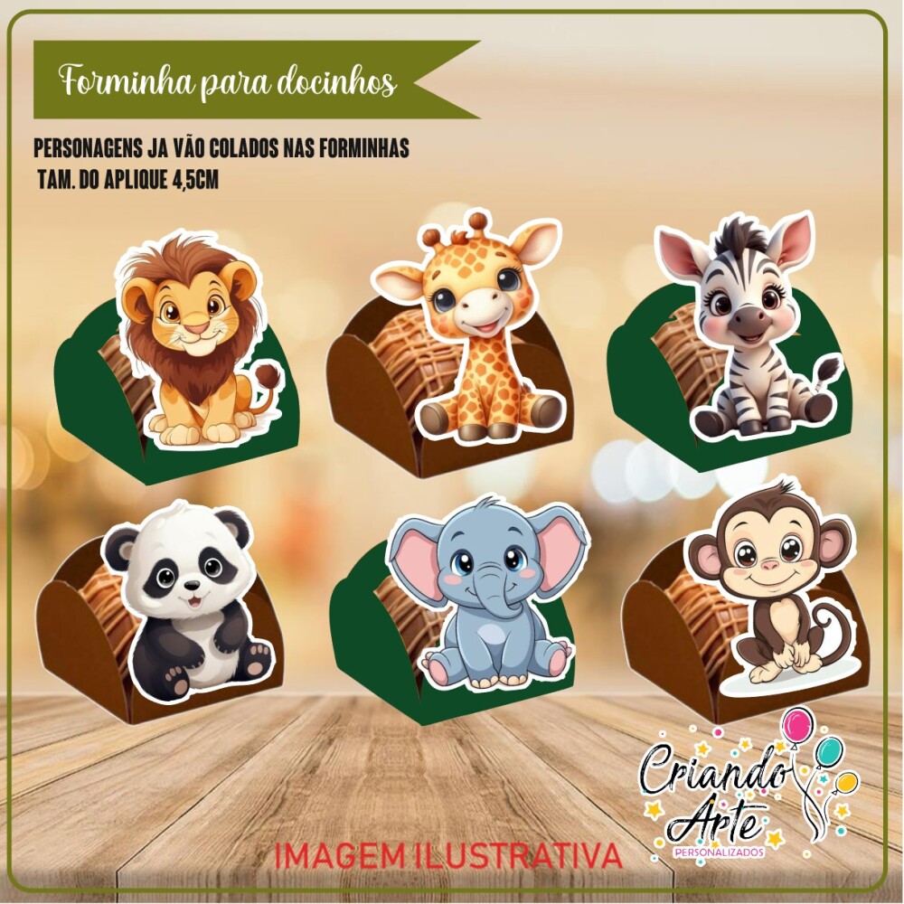 Forminhas para Doce Safari - 100 Unidades