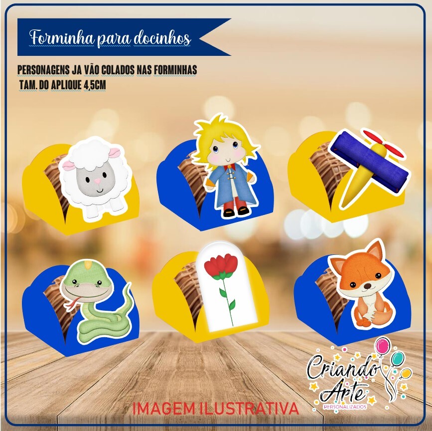 Forminhas para Docinhos Pequeno Príncipe - 100 Unidades