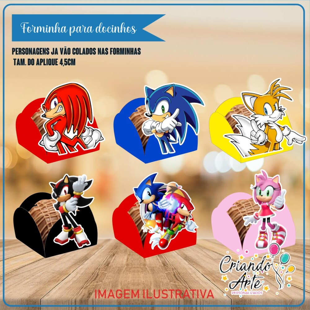 Forminhas Sonic - 100 Unidades