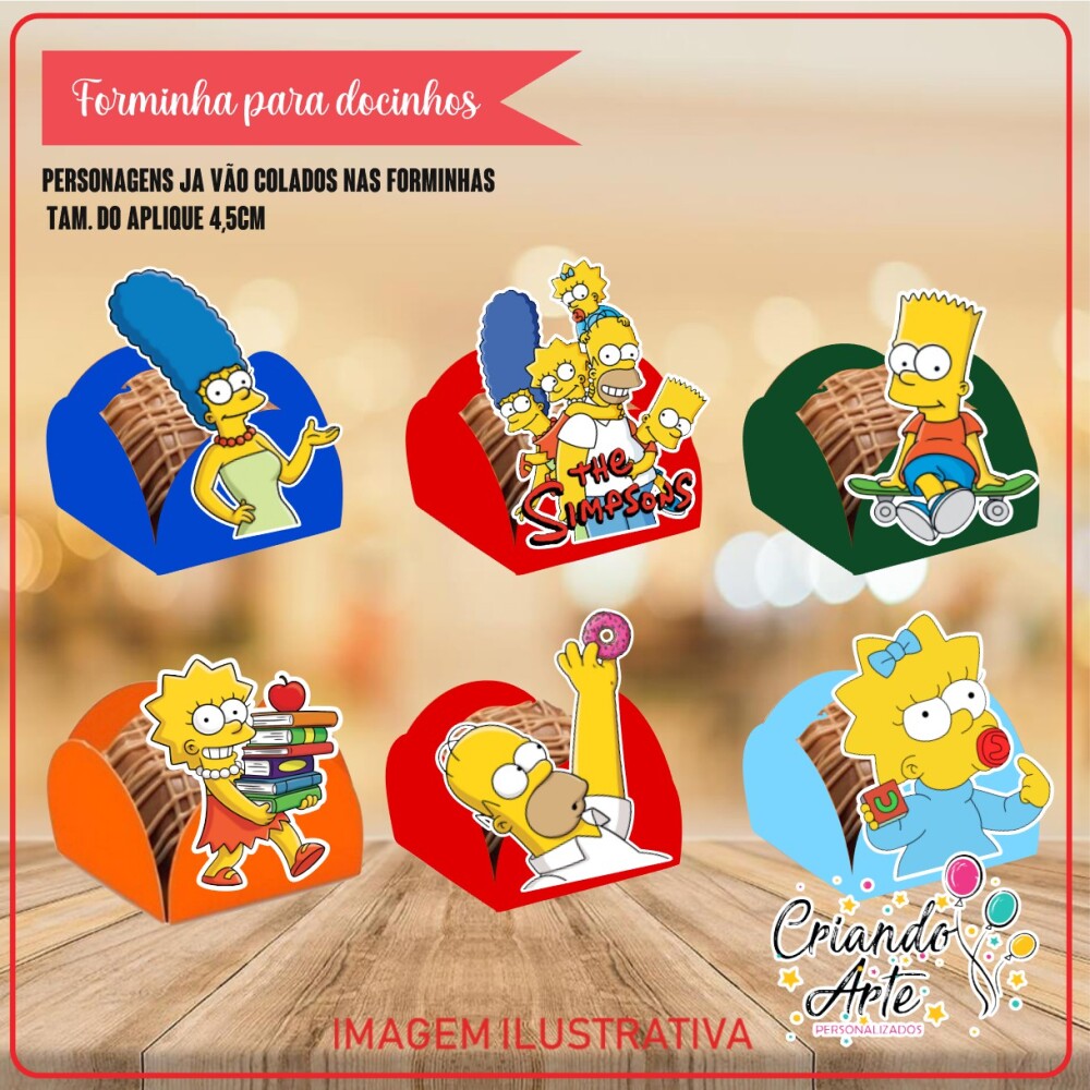 Forminhas Simpsons - 100 Unidades