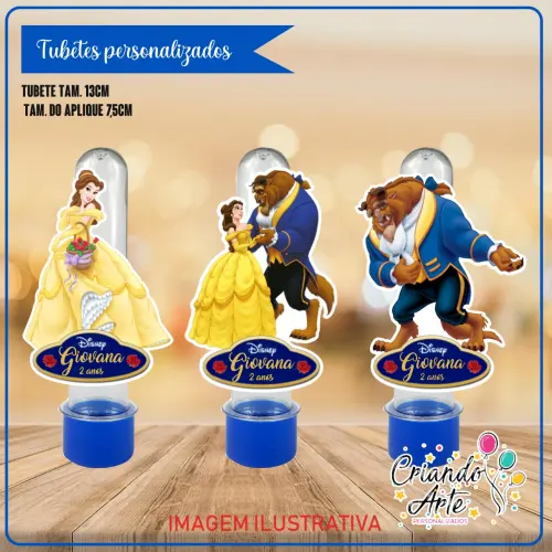 Tubete Personalizado a Bela e a Fera