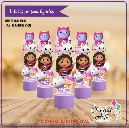 Tubete Personalizado a Casa Mágica da Gabby