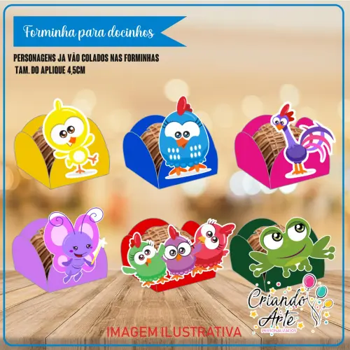 Forminhas Galinha Pintadinha Mini - 100 Unidades