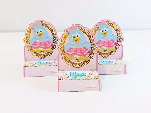 Kit Festa 36 Itens Galinha Pintadinha Rosa Candy Menina