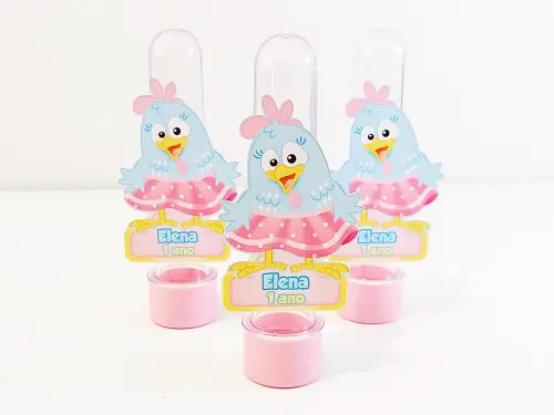 Kit Festa 36 Itens Galinha Pintadinha Rosa Candy Menina