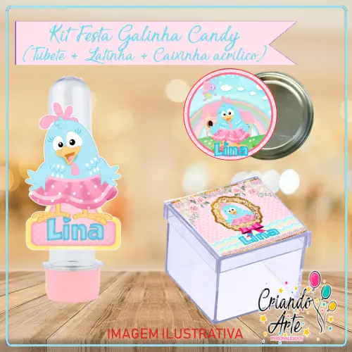 Kit Festa 36 Itens Galinha Pintadinha Rosa Candy Menina