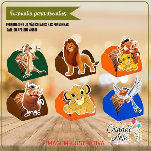 Forminhas para Doce o Rei Leão - 100 Unidades