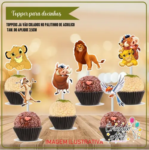 100 Toppers para Doce o Rei Leão