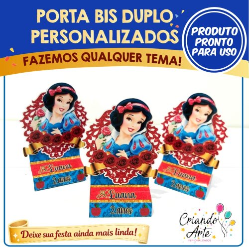 Porta Bis Duplo Branca de Neve Luxo