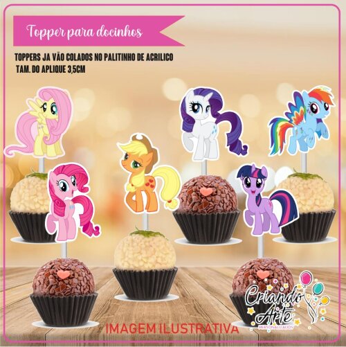 100 Toppers para Doce My Little Pony