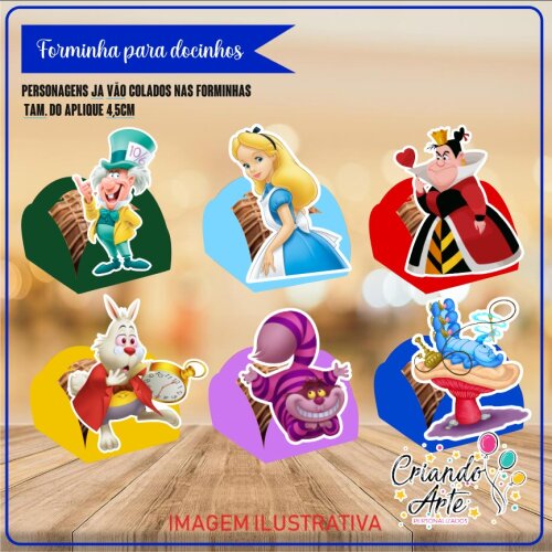 Forminhas Alice no País das Maravilhas - 100 Unidades