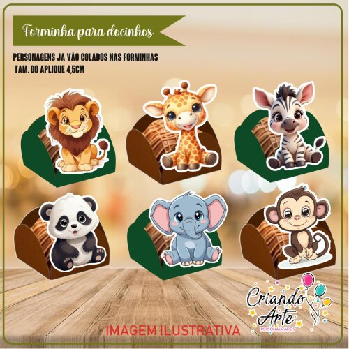Forminhas para Doce Safari - 100 Unidades