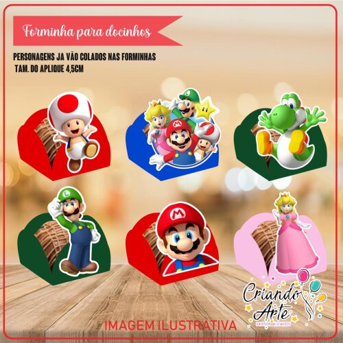 Forminhas Super Mario - 100 Unidades