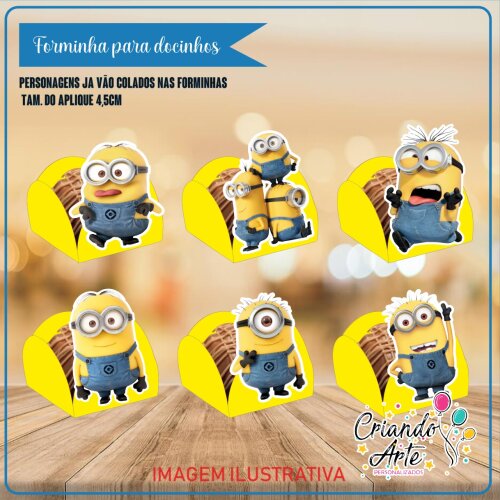 Forminhas Minions - 100 Unidades
