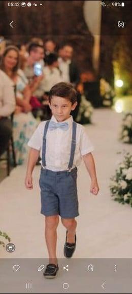 Roupa Pajem Bermuda Azul