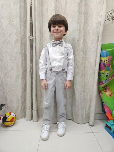Roupa Pajem Cinza Claro