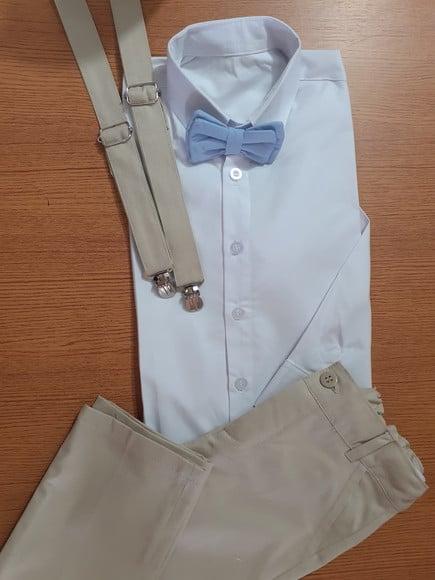 Roupa Pajem com Gravata Azul Serenty