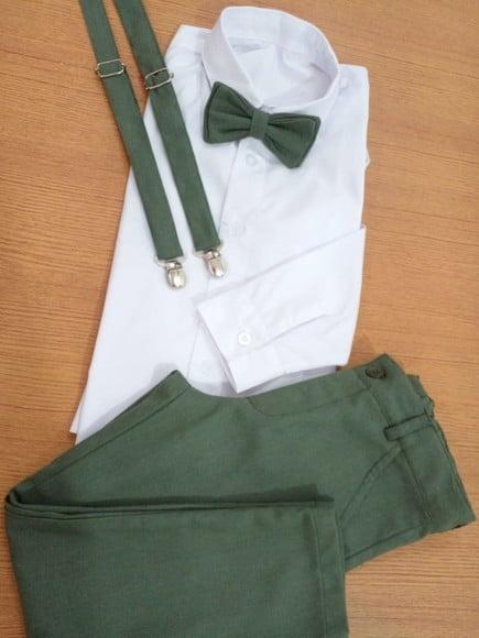 Roupa Pajem Verde Oliva