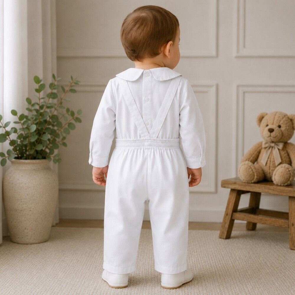 Roupa Batizado Jardineira