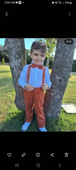 Calca Suspensorio Gravata e Camisa Branca Pajem
